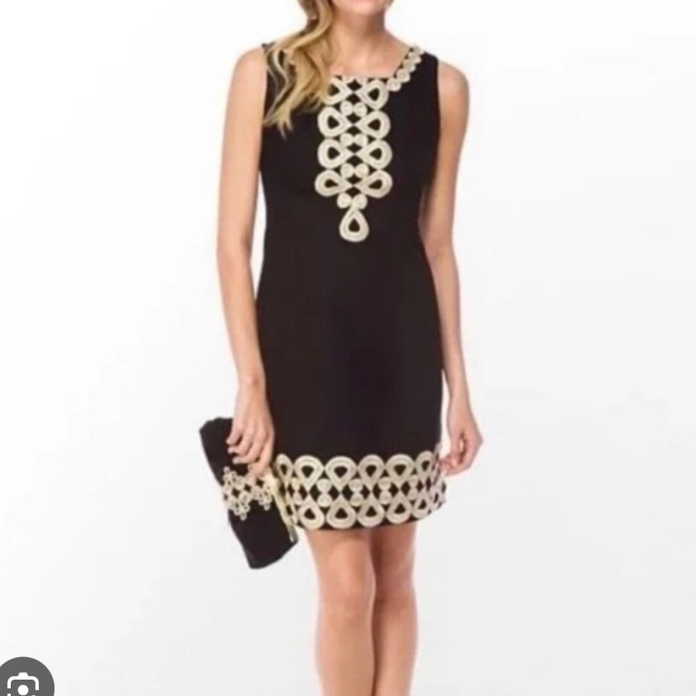 Lilly Pulitzer Black and Cream Mini Dress